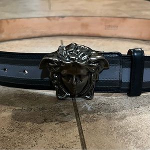 Versace Belt - Grey & Black - Size 95